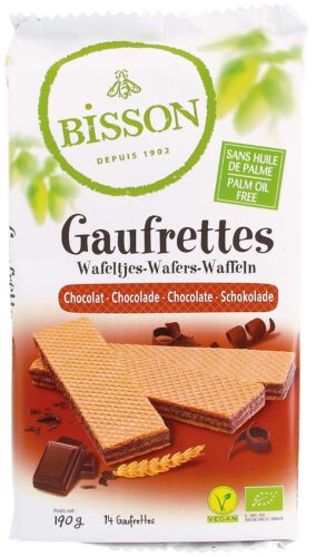 WAFELKI Z KREMEM CZEKOLADOWYM BIO 190 g - BISSON