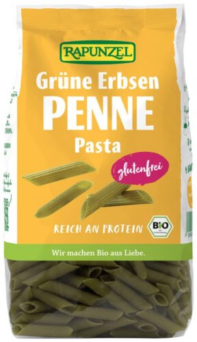 MAKARON PROTEINOWY (Z GROSZKU ZIELONEGO) PENNE BEZGLUTENOWY BIO 300 g - RAPUNZEL