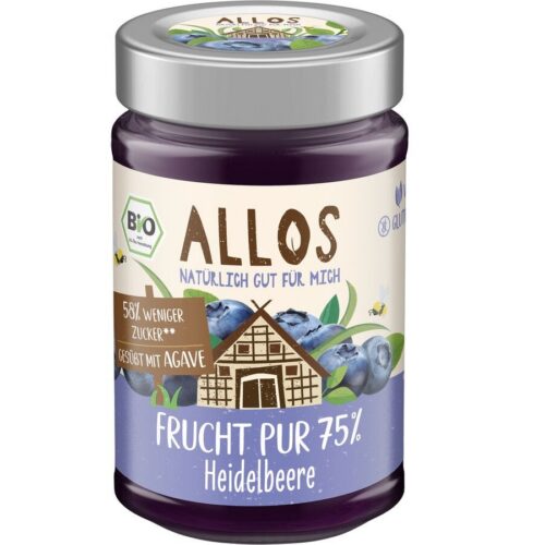 MUS JAGODOWY (75 % OWOCÓW) BEZGLUTENOWY BIO 200 g - ALLOS