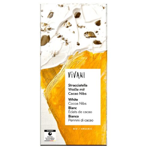 CZEKOLADA BIAŁA STRACCIATELLA BIO 80 g - VIVANI