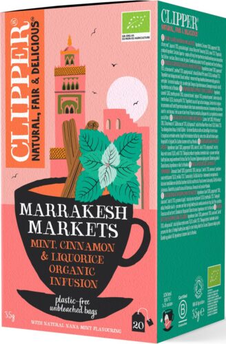 HERBATKA Z MIĘTĄ, CYNAMONEM I LUKRECJĄ (MARRAKESH MARKETS) BIO (20 x 1,75 g) 35 g - CLIPPER