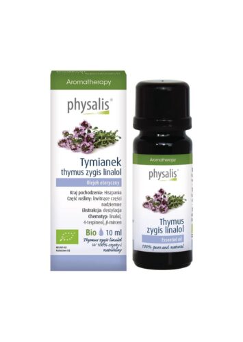 OLEJEK ETERYCZNY TYMIANEK THYMUS ZYGIS LINALOL BIO 10 ml - PHYSALIS