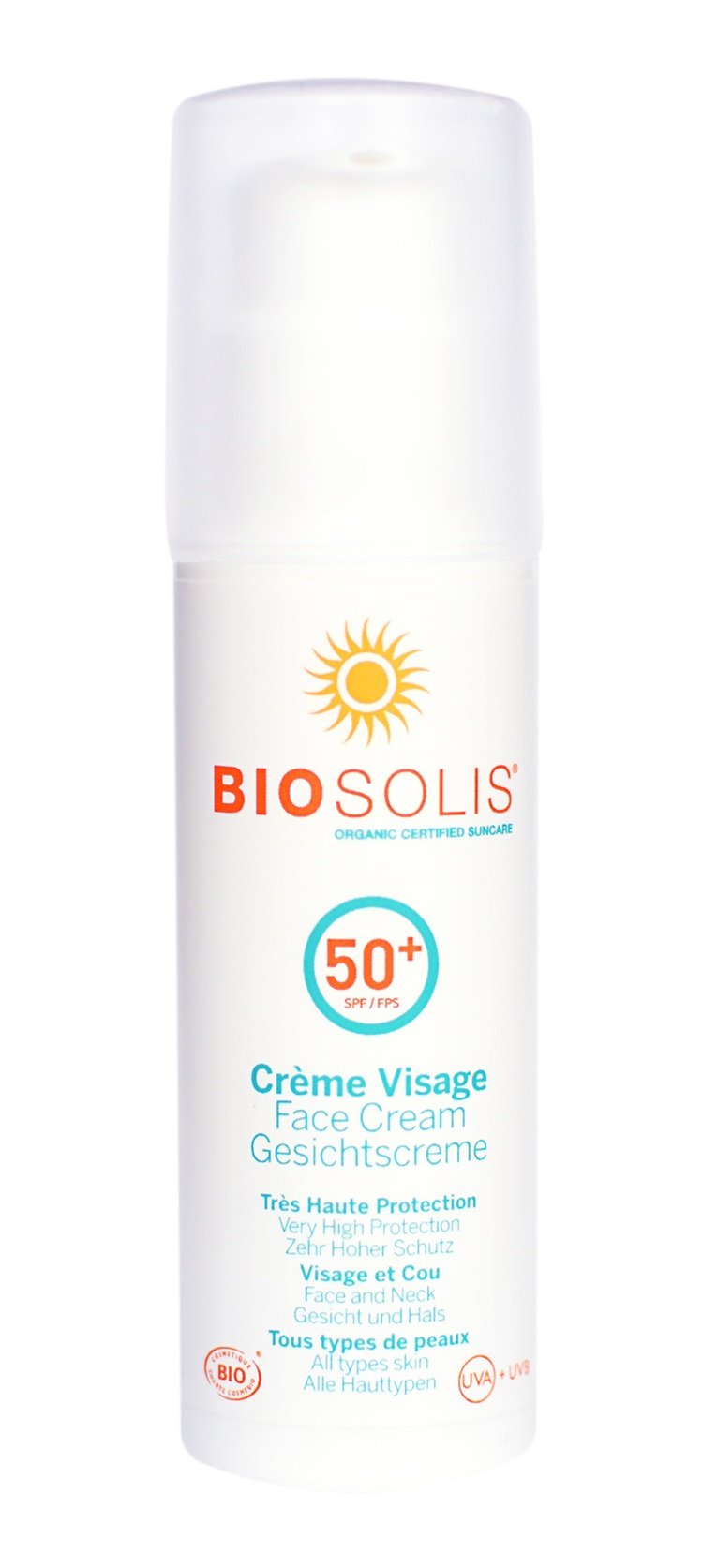 KREM PRZECIWSŁONECZNY DO TWARZY SPF 50+ ECO 50 ml - BIOSOLIS (PRODUKT SEZONOWY)