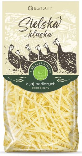 MAKARON (Z JAJAMI PERLICZYMI SEMOLINOWY) KRAJANKA BIO 250 g - BARTOLINI (SIELSKA KLUSKA)