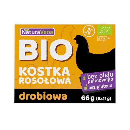 BULION - KOSTKI DROBIOWE BEZGLUTENOWE BIO (6 x 11 g) 66 g - NATURAVENA