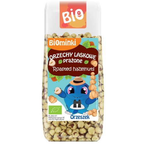 ORZECHY LASKOWE BLANSZOWANE PRAŻONE BIO 100 g - BIOMINKI