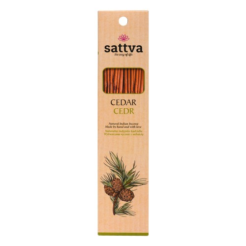 KADZIDEŁKA INDYJSKIE CEDR (15 szt.) 30 g - SATTVA (WELLNESS)