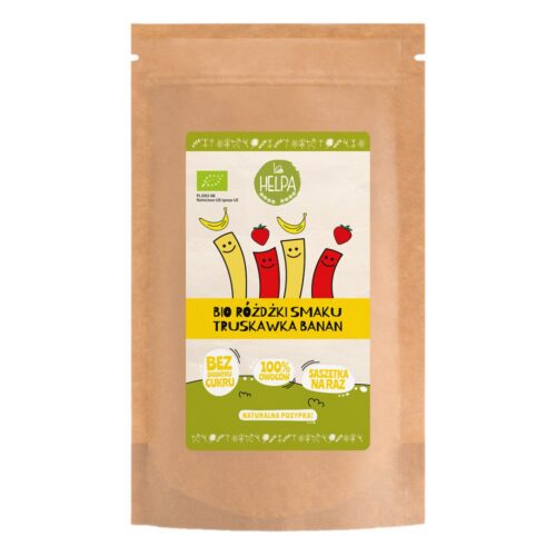 RÓŻDŻKI SMAKU MIX TRUSKAWKA - BANAN (LIOFILIZOWANE OWOCE) BIO (10 x 2 g) 20 g - HELPA