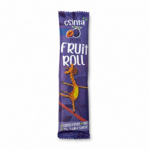 PRZEKĄSKA ROLL ŚLIWKA BEZ DODATKU CUKRÓW BEZGLUTENOWA BIO 12 g - CSINTA