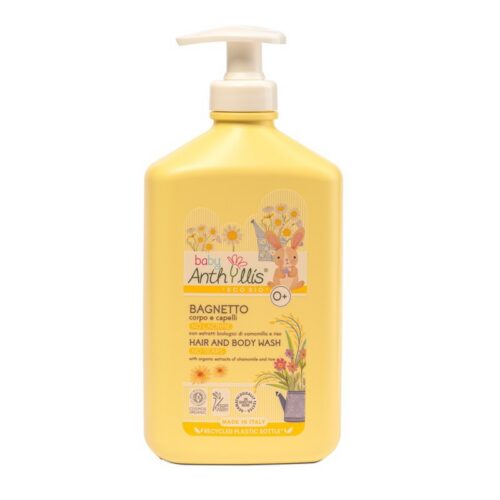 PŁYN DO KĄPIELI - SZAMPON 2w1 DLA NIEMOWLĄT I DZIECI Z RUMIANKIEM ECO 500 ml - BABY ANTHYLLIS