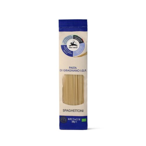 MAKARON (SEMOLINOWY - PASTA DI GRAGNANO) SPAGHETTONI BIO 500 g - ALCE NERO