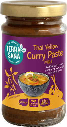 PASTA TAJSKA ŻÓŁTE CURRY BEZGLUTENOWA BIO 120 g - TERRASANA