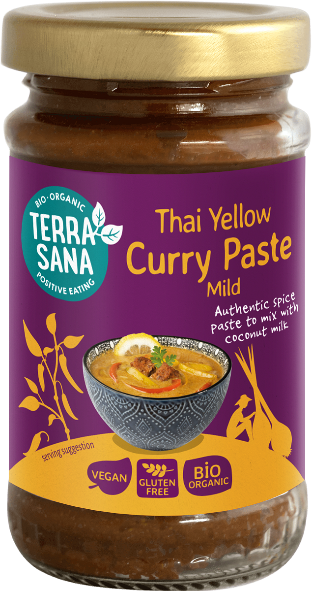 PASTA TAJSKA ŻÓŁTE CURRY BEZGLUTENOWA BIO 120 g - TERRASANA