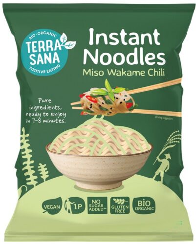 ZUPA BŁYSKAWICZNA Z MAKARONEM, MISO, WAKAME I CHILI BEZGLUTENOWA BIO 90 g - TERRASANA