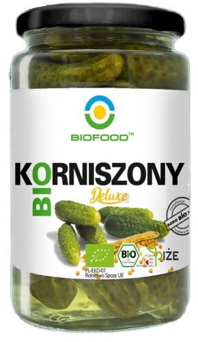 OGÓRKI KORNISZONY DELUXE BEZGLUTENOWE BIO 700 g (400 g) - BIOFOOD