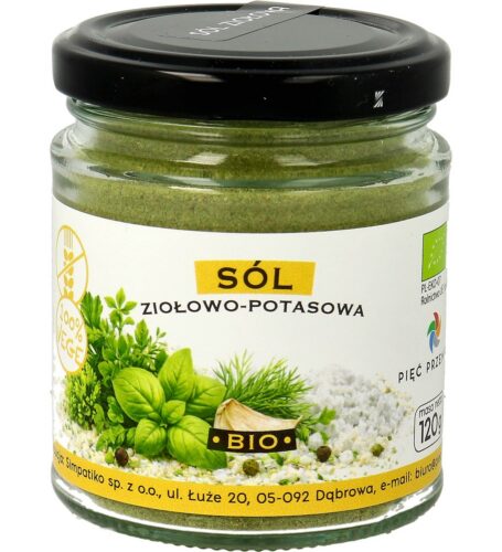 SÓL ZIOŁOWO - POTASOWA BEZGLUTENOWA BIO 120 g - PIĘĆ PRZEMIAN