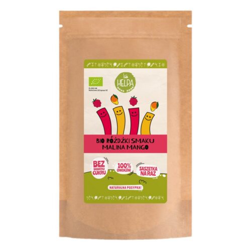RÓŻDŻKI SMAKU MIX MALINA - MANGO (LIOFILIZOWANE OWOCE) BIO (10 x 2 g) 20 g - HELPA