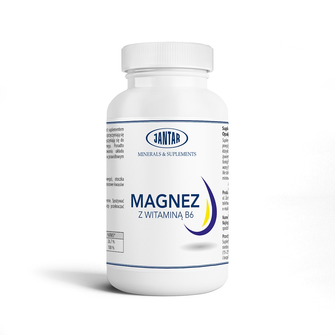 MAGNEZ + WITAMINA B6 90 KAPSUŁEK - JANTAR