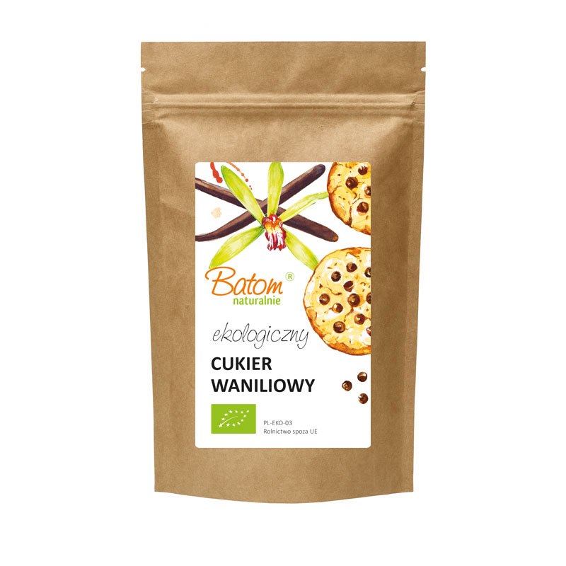 CUKIER WANILIOWY BIO 100 g - BATOM