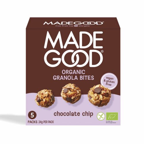 GRANOLA BITES Z CZEKOLADĄ BEZGLUTENOWE BIO (5 x 24 g) 120 g - MADEGOOD
