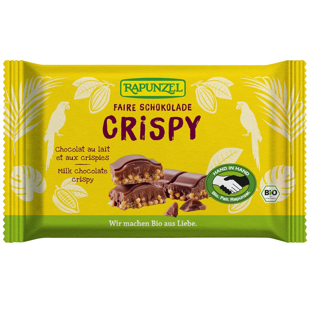 CZEKOLADA MLECZNA Z CHRUPKAMI ZBOŻOWYMI BIO 100 g - RAPUNZEL