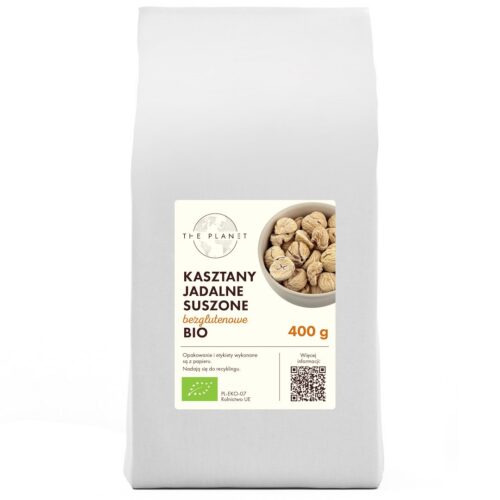 KASZTANY JADALNE SUSZONE BEZGLUTENOWE BIO 400 g - THE PLANET