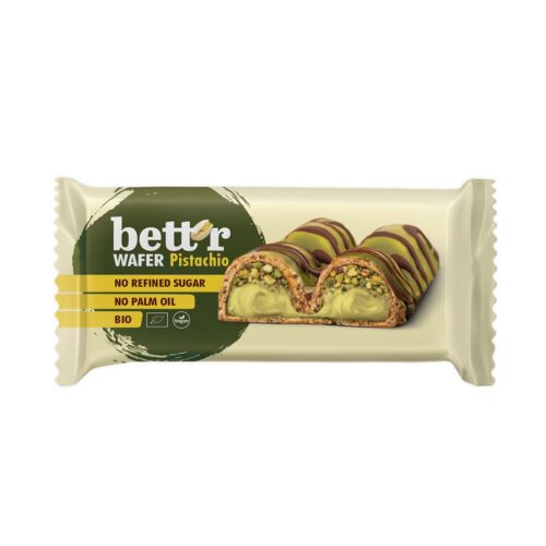 WAFELEK Z NADZIENIEM PISTACJOWYM BIO 34 g - BETT'R
