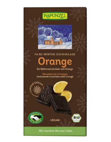 CZEKOLADA GORZKA Z POMARAŃCZĄ BIO 80 g - RAPUNZEL (PRODUKT SEZONOWY)