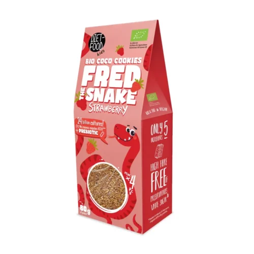 CIASTKA BŁONNIKOWE KOKOSOWE Z TRUSKAWKAMI BIO 80 g - DIET-FOOD (KIDS)