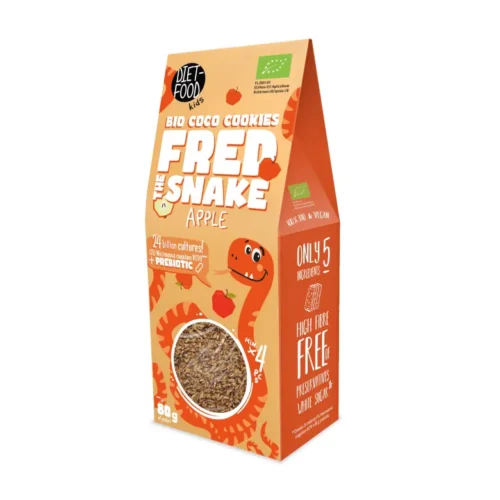 CIASTKA BŁONNIKOWE KOKOSOWE Z JABŁKAMI BIO 80 g - DIET-FOOD (KIDS)
