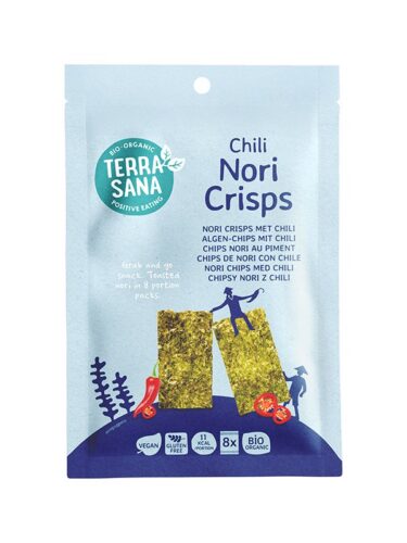 CHIPSY NORI Z CHILI BEZGLUTENOWE BIO 16 g - TERRASANA